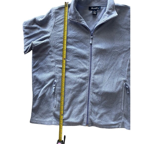 Denim & Co Women's Jacket Blanket Fleece Zip Front Lavender Size 1X - Picture 3 of 5